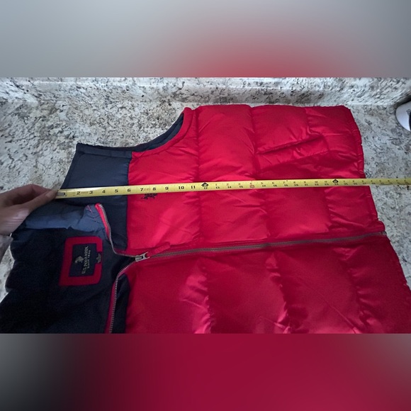 U.S. Polo Assn. Men’s Puffer Vest Red Navy Blue Logo Full Zip Warm Size XL - Picture 9 of 9